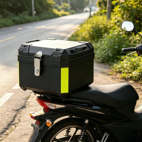Havendro Universal 45L Aluminium Motorcycle Top Box Motorbike Rear Luggage Case Tail