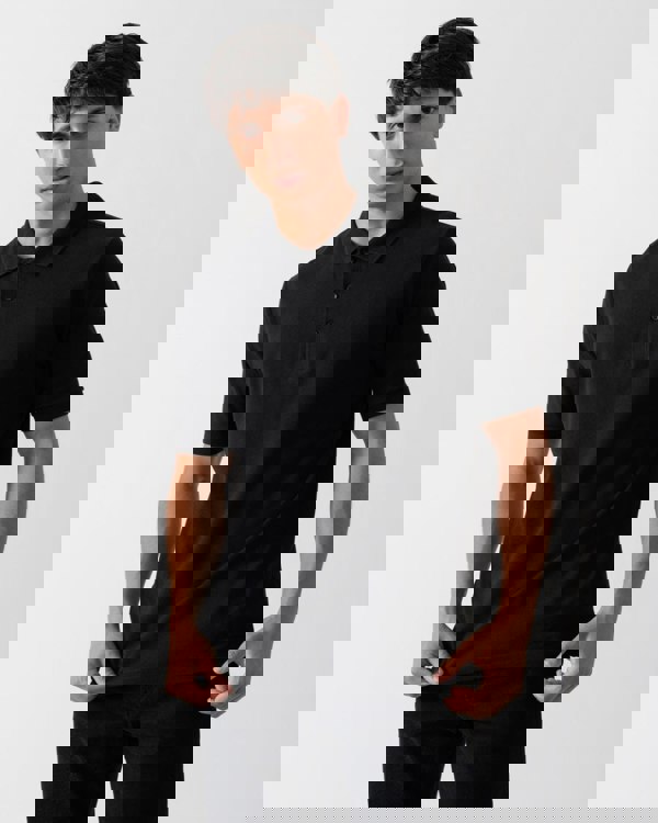 Oliver Sweeney Tralee Mens Pique Cotton Polo Shirt - Black