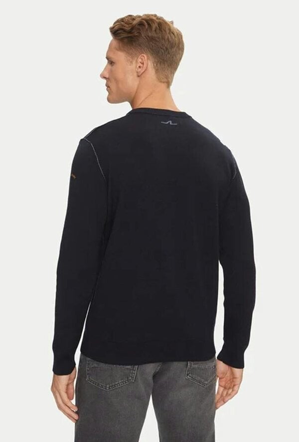 Paul & Shark Crew Neck Shark Logo Jumper