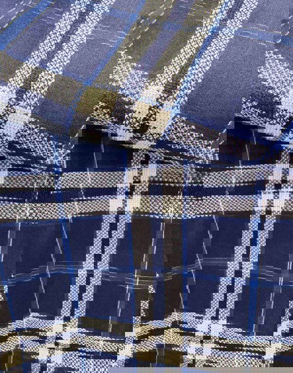 British Boxers Men's Crisp Cotton Pyjama Set – Chester Blue on Blue Check