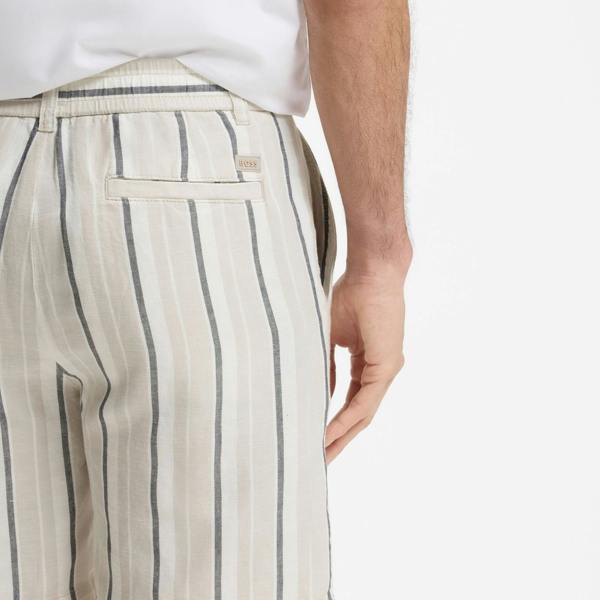 Boss Chino ST 2 Striped Linen Shorts