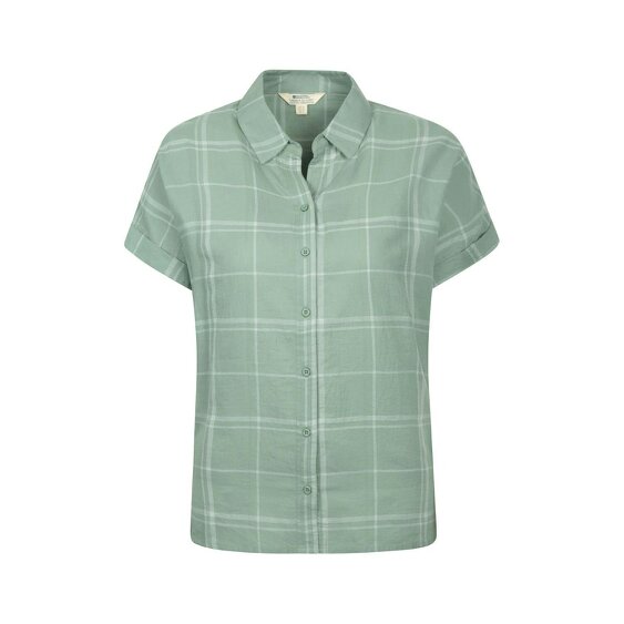 Mountain Warehouse Womens Palm Checked Relaxed Fit Shirt - Khaki