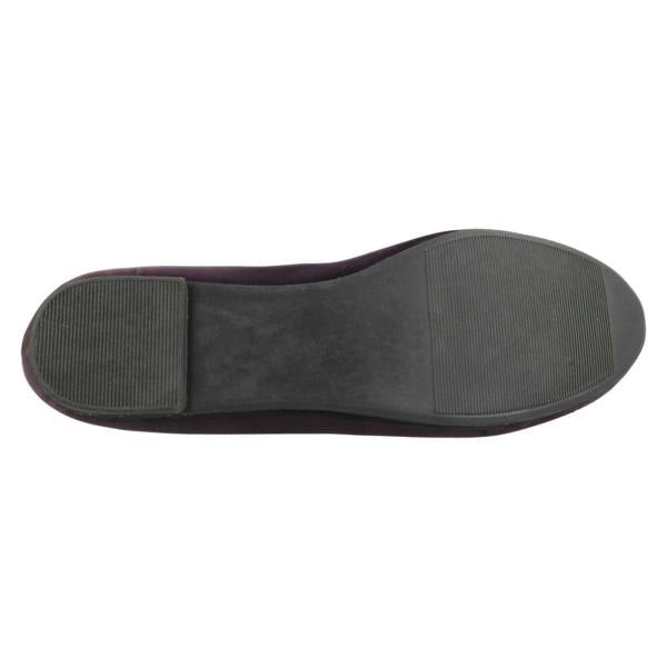 Spot On Ladies Spot On Beaded Ruffle Vamp Flat Ballerina
