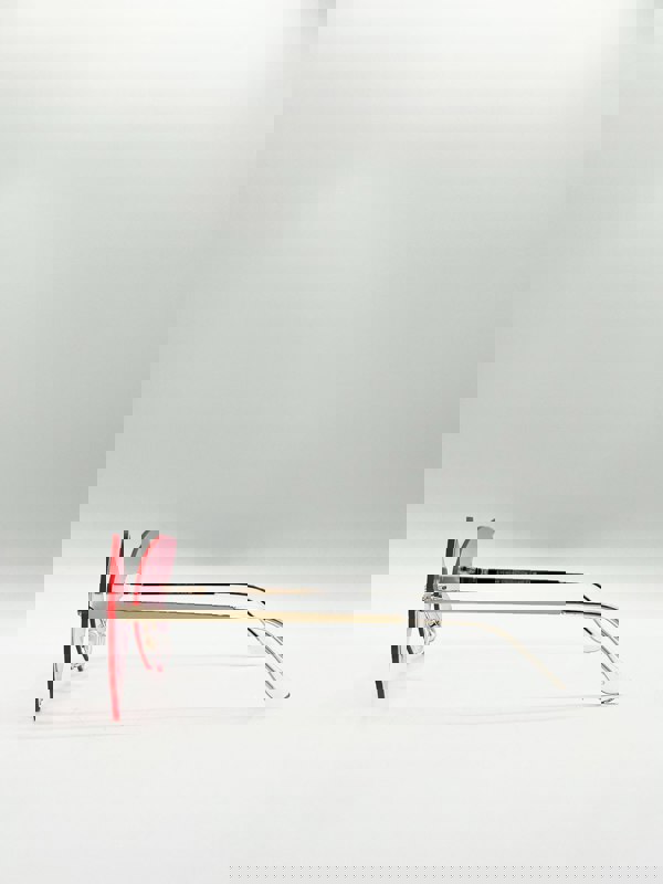 SVNX Frameless pink butterfly sunglasses