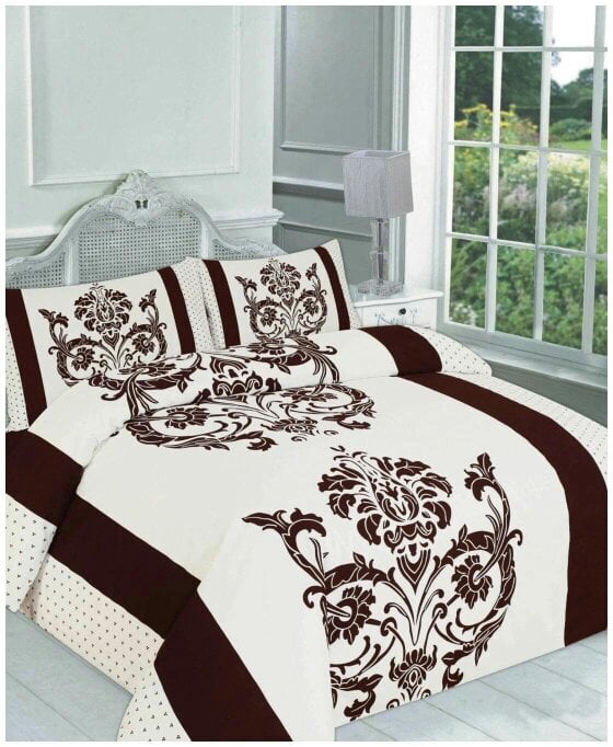 Night Zone Darcy Floral Leaf Duvet Cover Set – Botanical Print Reversible Polycotton Bedding