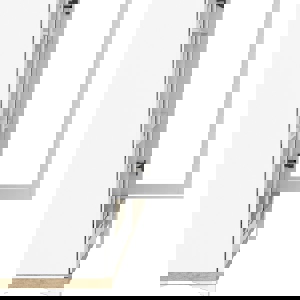 Furniture To Go Display Cabinet Glazed 2 Doors in White and Oak