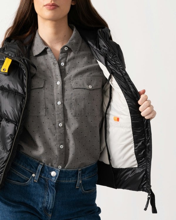 Parajumpers Mariah Womens Hooded Down Bomber - Black 541