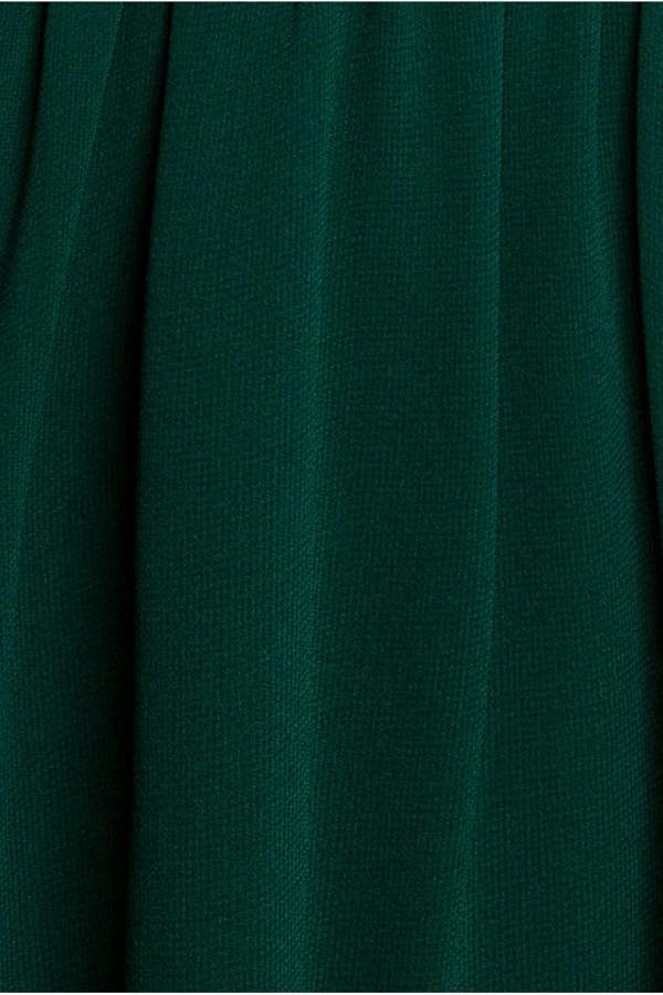 Chiffon Flutter Sleeve Wrap Midi Dress - Dark Green DR2555B