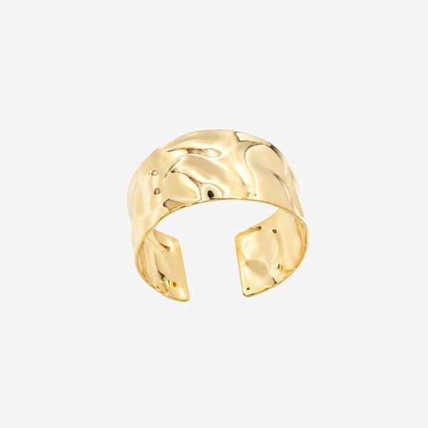 Uchi & Soto Kin Gold Sculptured Wide Cuff Bangle
