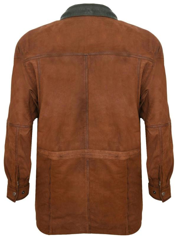 Infinity Leather Mens Nubuck Leather Parka Coat-Winnipeg