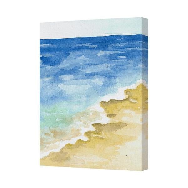 Benjamin Tate Design Blue Seascape Canvas Wall Art Beach Ocean Painting Print