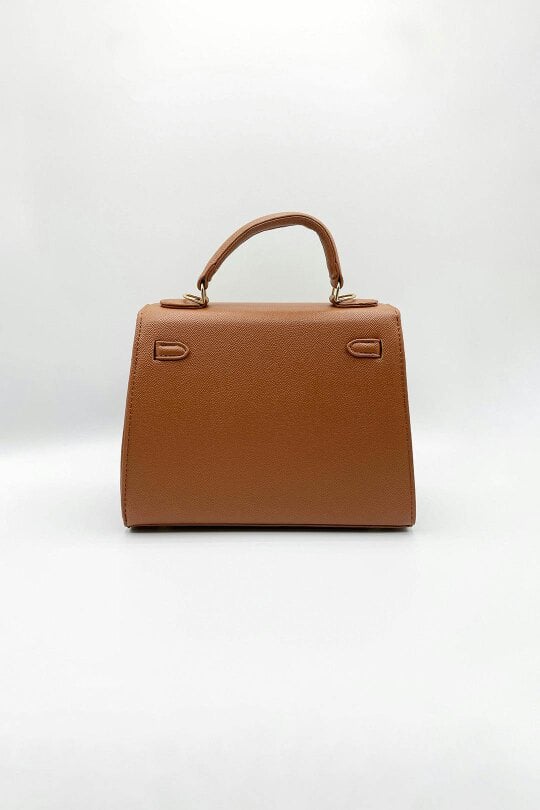 SVNX Top Handle Satchel Tote Bag in Brown