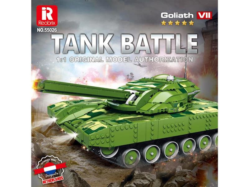 Reobrix RC Canon Firing Tank 1516pc Construction Set