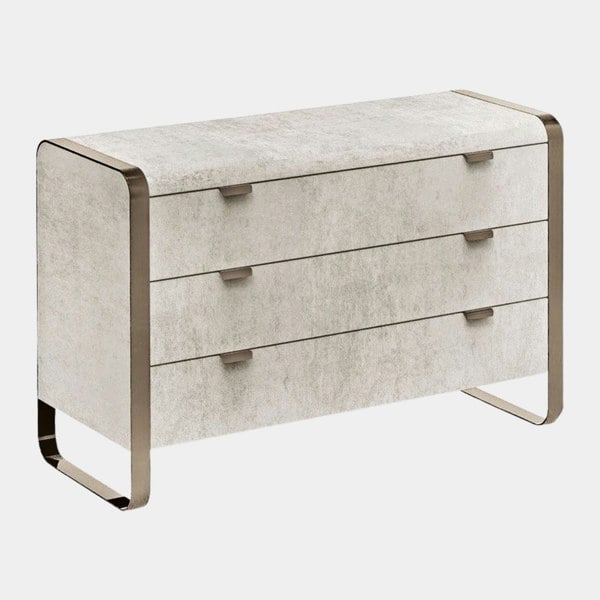 Cantori The Luxe Leather & Steel Chest of Drawers