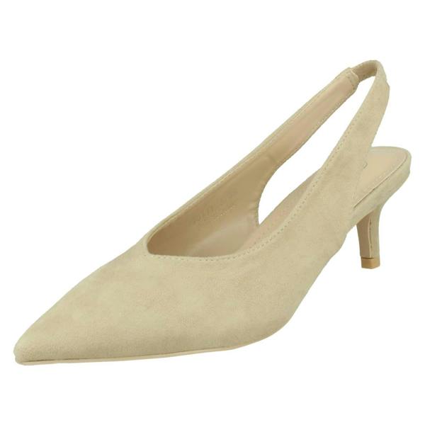 Spot On Ladies Spot On Heeled Stiletto Slingback Heels F90111