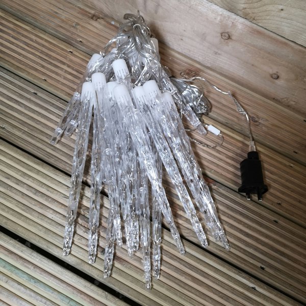 Samuel Alexander 72 LED 6.9m Premier 24 Indoor Outdoor Icicle Shape Christmas Chaser Lights in Blue