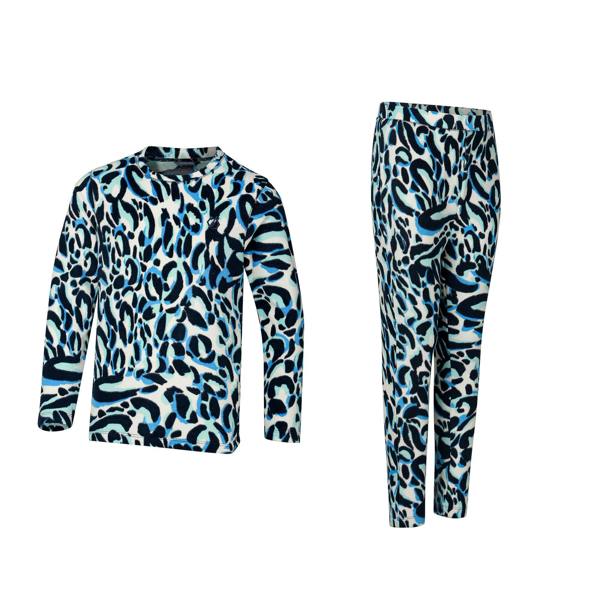 Dare 2B Kids Movement Animal Print Thermal Base Layer Set - Blue/Black