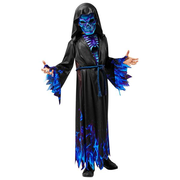 Bristol Novelty Childrens/Kids Grim Reaper Costume - Black/Blue