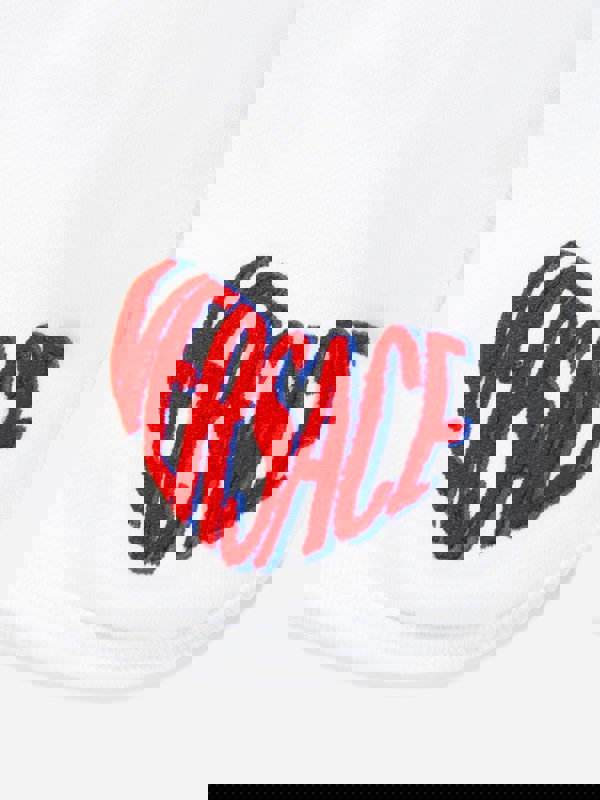 Versace Girls Embroidered Logo Shorts in White