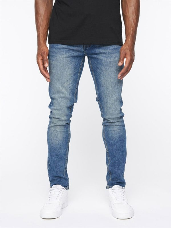 Crosshatch Barbeck Slim Fit Denim Jeans Stone Wash
