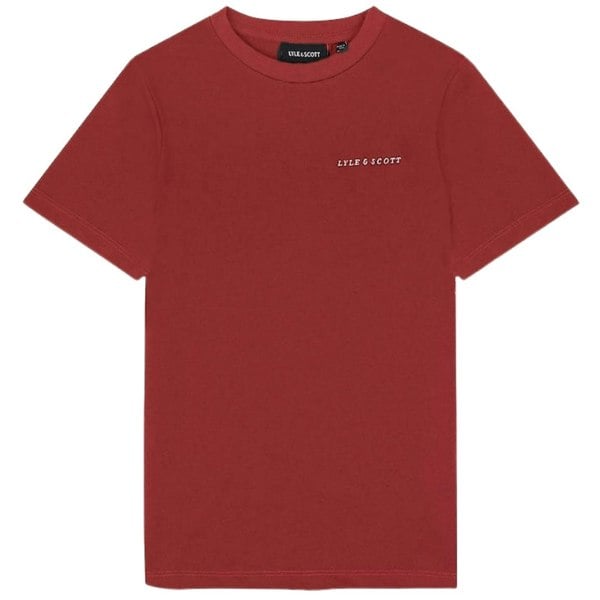 Lyle & Scott Embroidered Logo Fletcher Burgundy T-Shirt