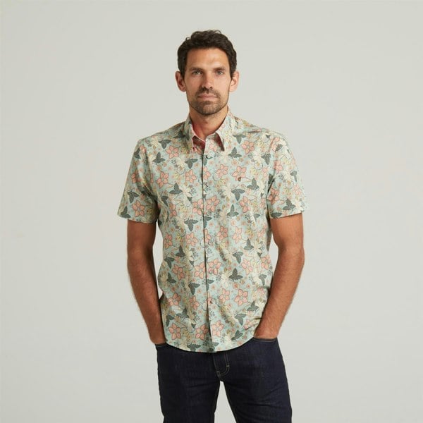 Gabicci G54W08 Mens Short Sleeve Printed  Shirt Gabicci Classic - MEADOW