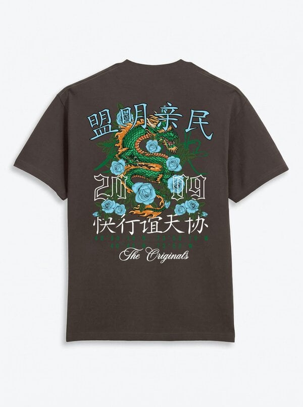 London Attitude Original Creators Dragon Graphic Heavyweight Oversized T-Shirt