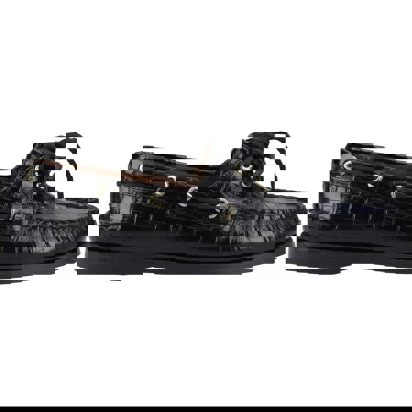 Sperry Authentic 2 Eye Leather Women's Black Boat Shoes