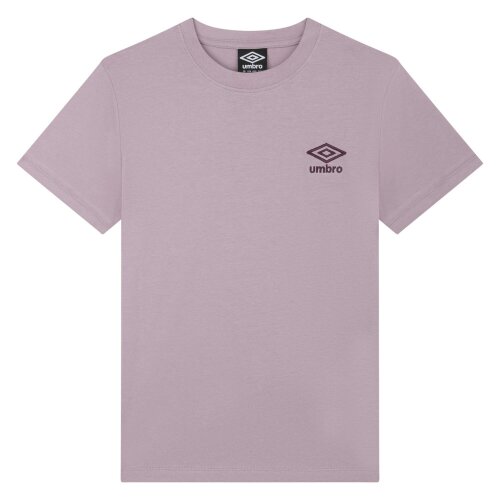 Umbro Womens Core Classic T-Shirt - Mauve Shadow/Potent Purple - Mauve Shadow/Potent Purple - M - 90% Cotton/10% Elastane