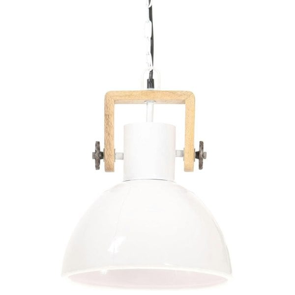 Berkfield Industrial Hanging Lamp 25 W White Round 30 cm E27