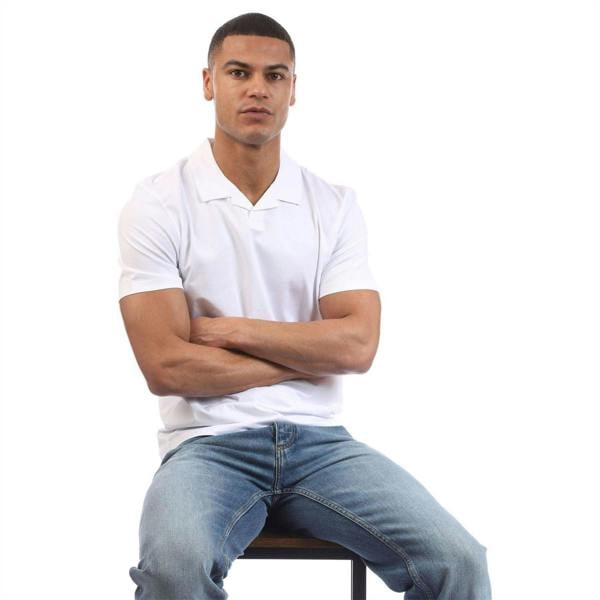 Hugo Mens Cotton Short-Sleeved Polo Shirt - White - 