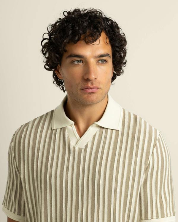 Larsson & Co Mattias - Jacquard Stripe Polo Shirt