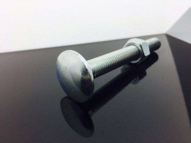 Fixaball M10 Coach Cup Carriage Bolts Full Nuts BZP Zinc 4.8 Steel