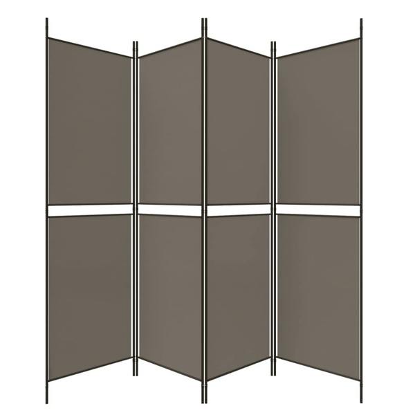 Berkfield 4-Panel Room Divider Anthracite 200x220 cm Fabric