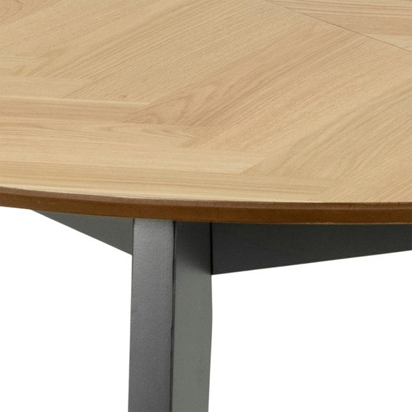 Furniture To Go Georgetown Round Dining Table in Oak & Black