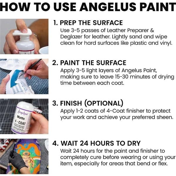 Angelus Leather Paint for Sneaker Customs and Shoes 4oz