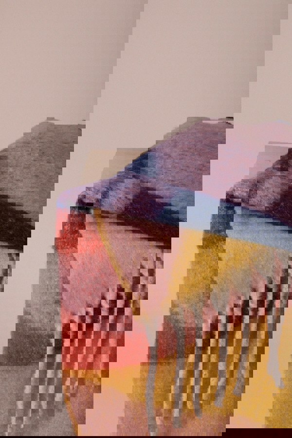 SVNX Chunky Scarf In Pink Yellow