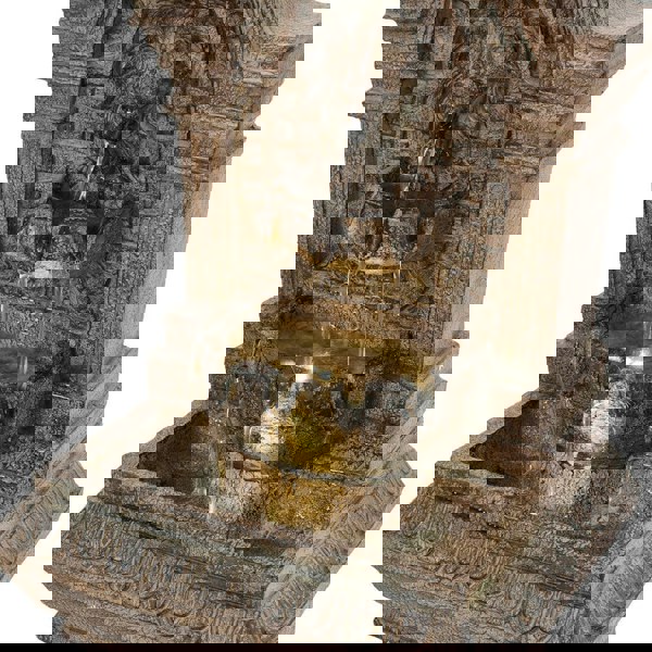 Outdoor Fountain Solar-Powered Water Rockery Decor Living and Home