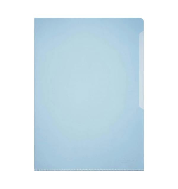 Durable Clear Plastic Cut Flush Document Wallet Folder | 50 Pack | A4 Blue