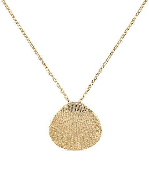 Dainty 18K Gold Shell Clam Necklace - Necklaces - Elk & Bloom