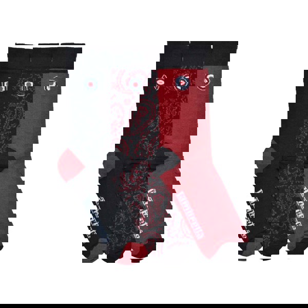 Lambretta Mens Paisley Socks (Pack of 3) - Black/Burgundy