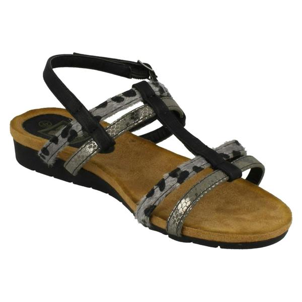Down to Earth Ladies Down To Earth T Bar Slingback Sandals