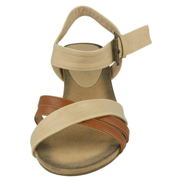 Eaze Ladies Eaze High Wedge Ankle Sandals