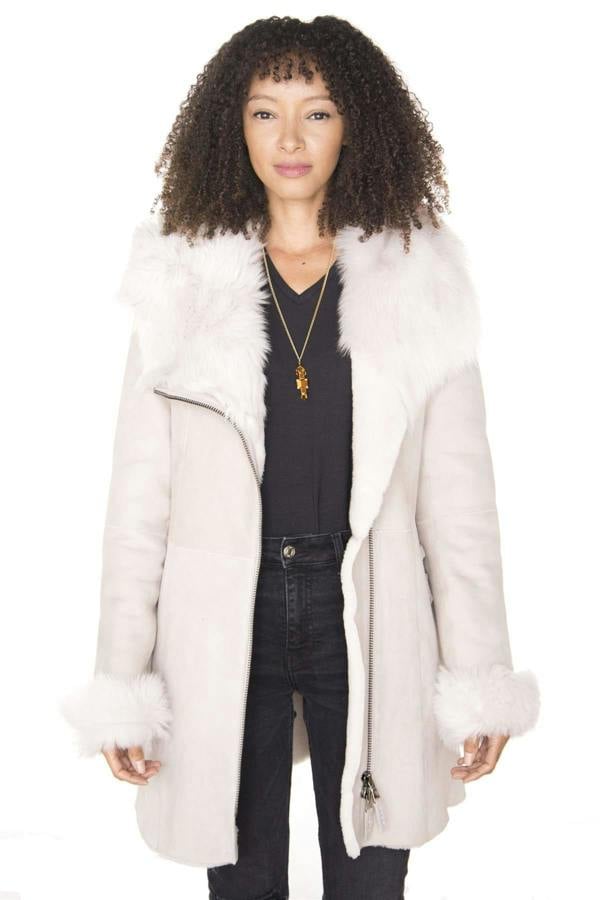 Infinity Leather Ladies Suede Merino Sheepskin Coat-Ringwood
