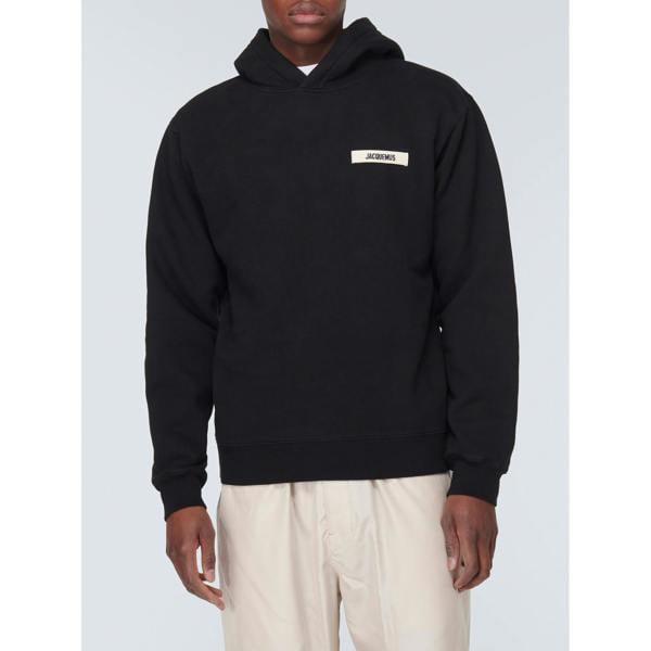Jacquemus The Gros Grain Hoodie   in  Black