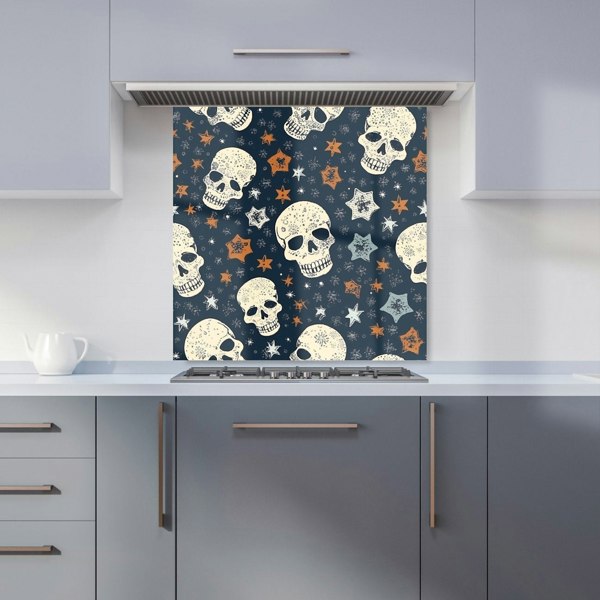 Warren Reed - Designer Skulls And Stars Kitchen Splashback