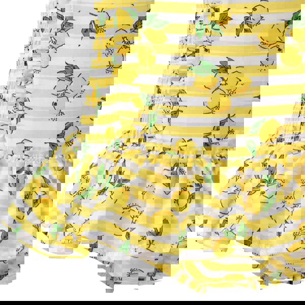 Rachel Riley Lemon Stripe Ruched Swimsuit