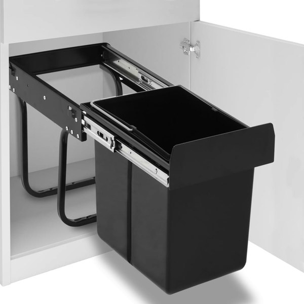 Berkfield Kitchen Cupboard Pull-out Dustbin Soft-Close 20 L