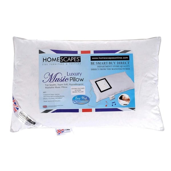 HOMESCAPES Goose Feather and Down Music Pillow