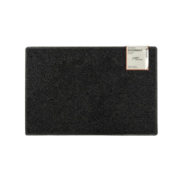 plain small doormat in black
